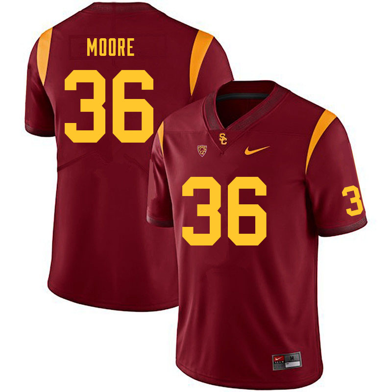 Men #36 Clyde Moore USC Trojans College Football Jerseys Sale-Cardinal - Click Image to Close